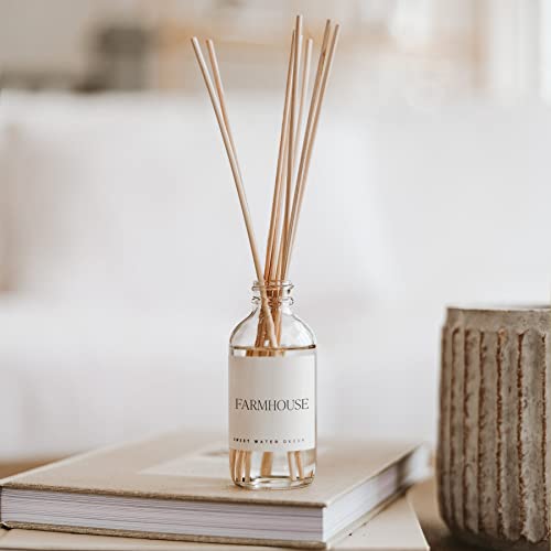 Sweet Water Decor Farmhouse Reed Diffuser Set - Apple, Orange, Pumpkin, Fall Scented Air Freshener - Scent Diffusers for Home, Long Lasting Fragrance, Made in the USA - style: Farmhouse