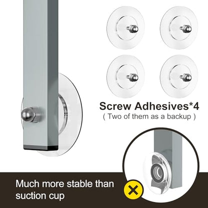 Orimade Adjustable Anti-slip Shower Caddy Overhead, Rustproof Hanging Shower Organizer With 2 Razor Hooks - No Drilling, 3-Tier Shelves, Silver Grey - color: Silver Grey