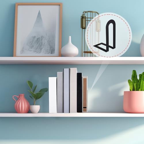 30 Pcs 12 Pcs Metal BookEnds Shelves,Black,5.5 * 3.75 * 2.25inch - color: Black, size: 5.5*3.75*2.25inch