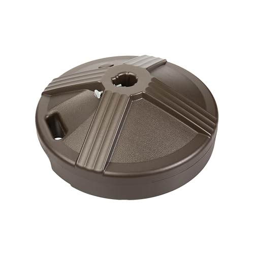 US Weight Durable 50 Pound Fillable Umbrella Base Designed to be Used with a Patio Table - color: Bronze
