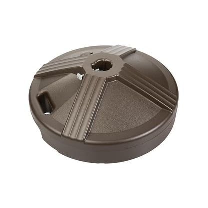 US Weight Durable 50 Pound Fillable Umbrella Base Designed to be Used with a Patio Table - color: Bronze