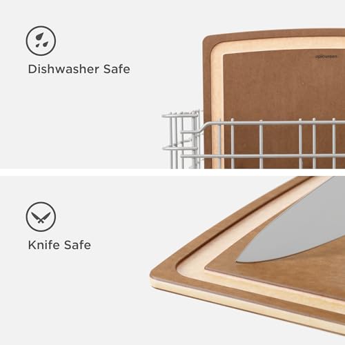 Epicurean Gourmet Series Cutting Board, 17.5-Inch by 13-Inch, Nutmeg/Natural | Juice groove, Microplastics free, dishwasher safe, lightweight reversible design, knife friendly, heat resistant, USA made - color: Nutmeg/Natural, size: 17.5"L x 13"W