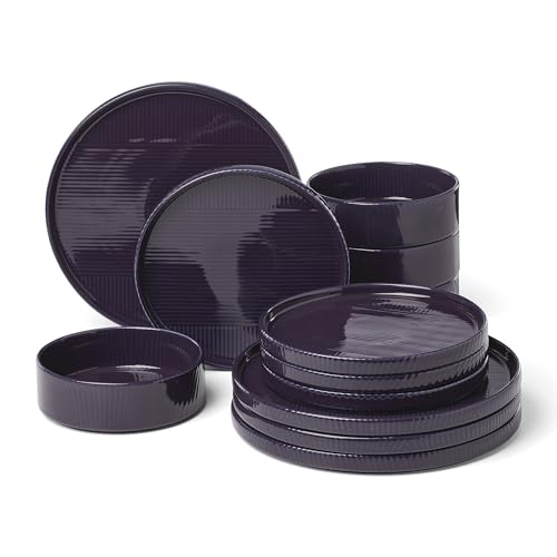 Lenox 897798 Modulus 12-Piece Dinnerware Set, Nightshade - color: Nightshade, style: 12 Piece Dinnerware Set