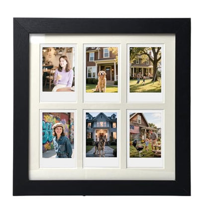 Polaroid Picture Frame Collage 2x3 Instax Mini Film - 6 Openings - size: 10×10