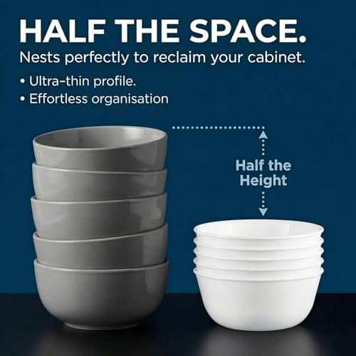 Corelle Vitrelle 28-oz Soup/Cereal Bowls Set of 6 Chip & Crack Resistant Dinnerware Bowls for Soup, Ramen, Cereal and More, Triple Layer Glass, Winter Frost White - size: 28oz Bowls