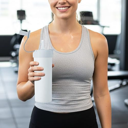 Glad Sip & Chug Insulated Water Bottle - Skinny Stainless Steel Tumbler with Straw and Chug Lid - Leak Resistant Double Walled Metal for Hot and Cold Drinks, 23oz, Grey - color: Gray