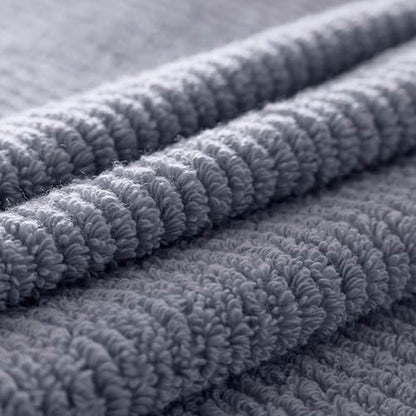 BOLL & BRANCH Turkish Ribbed Hand Towel Set, Mineral | Set of 2 - 100% Organic Turkish Cotton - Soft Absorbent Quick Dry Luxury Spa Hand Towels, Textured Rib Weave - color: Mineral, style: Turkish Ribbed