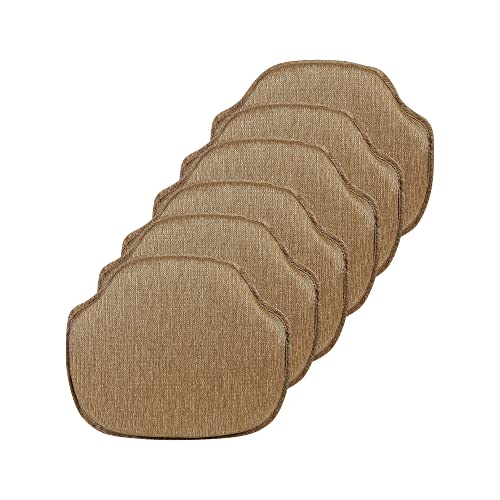 Klear Vu Gripper Omega Non-Slip Windsor Chair Cushions with Skid-Proof Seat Pad for Dining Room, Kitchen, and Office Use, 16x15 Inches, 6 Count (Pack of 1), Gold - color: Gold, size: 6 Count (Pack of 1)