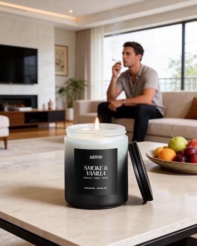 AOOVOO Scented Candles Set - 4 Pack Men Candles for Home Scented | 28 oz Soy Wax, 200 Hour Long Lasting Candle, aromatherapy Candle Birthday, Christmas, Valentine, Gift Set for Men - size: 4 Pack Mens Candles