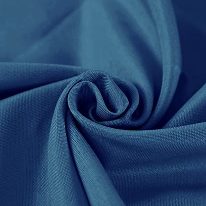 Fokitut 2 Pack Waterproof Round Tablecloth, 108 Inch, Stain Resistant and Wrinkle Polyester Table Cloth, Fabric Table Cover for Kitchen Dining, Wedding, Party, Holiday Dinner-Mediterranean Blue - color: Mediterranean Blue, size: Round-108''-2pack