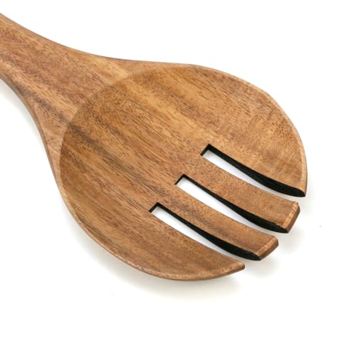 MY MIRONEY 2PCS Acacia Salad Forks | Wooden Salad Server 7.48" Wood Claws for Serving, Mixing, Cooking