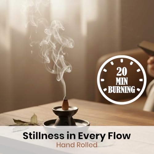 Backflow Incense Cones with Natural Oils, Scents Set of 12 Fragrances (120 Cones) Calming Home Aromatherapy, Yoga, Meditation, Relaxing, Mixed Scents with Natural Oils