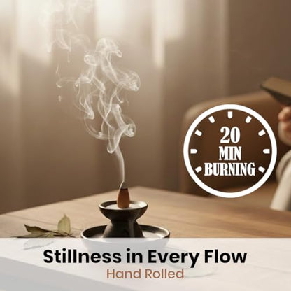 Backflow Incense Cones with Natural Oils, Scents Set of 12 Fragrances (120 Cones) Calming Home Aromatherapy, Yoga, Meditation, Relaxing, Mixed Scents with Natural Oils