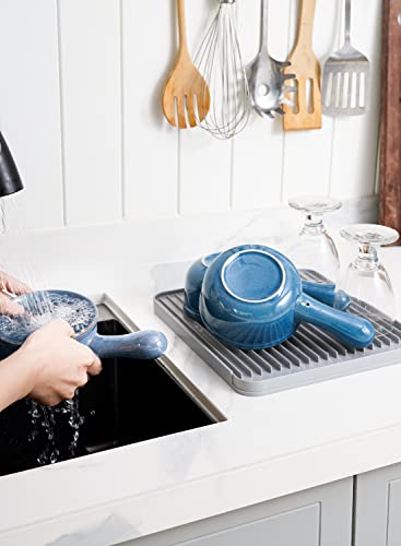 LE TAUCI Soup Bowls with Handle, 15 Oz Ceramic French Onion Soup Bowls, Large Soup Crocks Oven Safe for Stew, Onion, Soup, Chilli, Set of 4, Ceylon Blue - color: Ceylon Blue