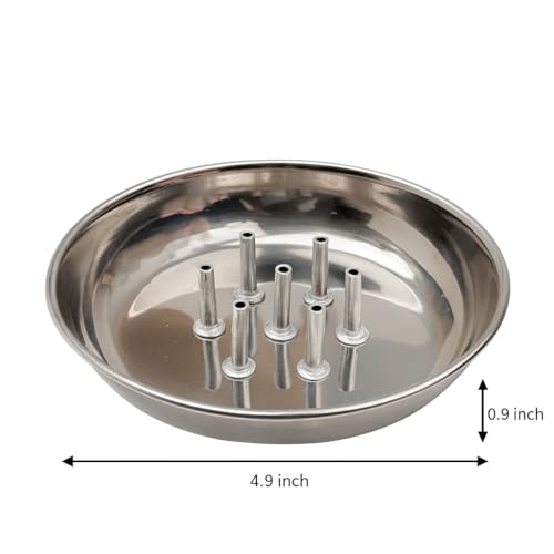 DBY Incense Stick Holder Plate Agarbatti Stand Stainless Steel Incense Holder with ash Catcher Plate (Pack of 1) Traditional Religious and Spiritual Use and Also for Ethnic Festival for Multipurpose