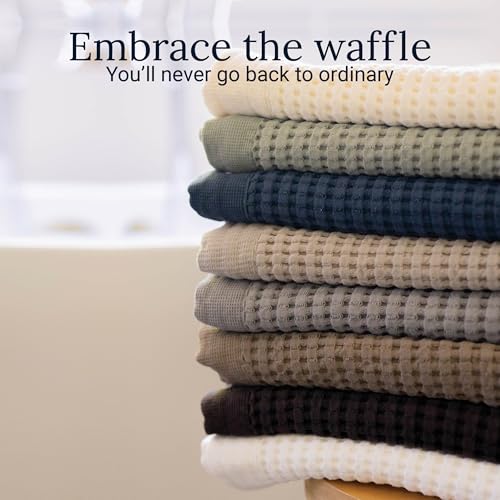 GILDEN TREE Waffle Bath Sheet Quick Dry Towel, Thin Luxury Bath Towels, Bath Sheets 40x80 Large Bath Towels, Modern Style (Cream) - color: Cream, size: Bath Sheet (40" x 80")