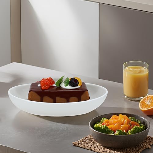 EIKS Ceramic Deep Plates Oval Shaped Dishes, Size of L8.1 x W5.7 | For Serving Fish, Seafood, Appetizers, Salad, Snack in Home, Dinner, Entertaining Party - size: S Size (L8.1" x W5.7")