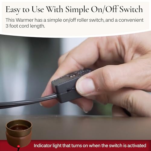 Candle Warmers ETC 2-in-1 Candle and Fragrance Warmer for Warming Scented Candles or Wax Melts and Tarts with to Freshen Room, Gray Texture - style: Gray Texture
