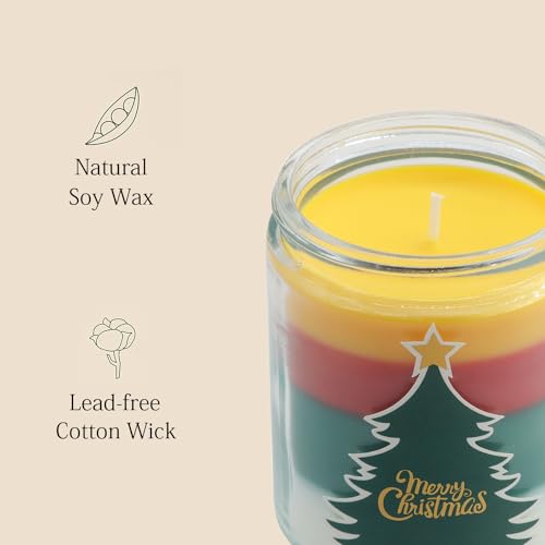 Christmas Candles - Christmas Gifts for Women, Aromatherapy Candle for Home Scented, Natural Soy Wax Vanilla Scented Candles - size: Christmas(7oz)