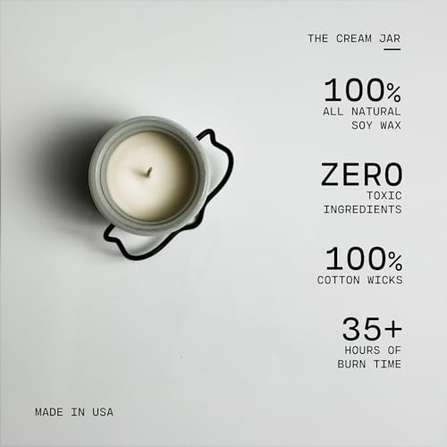 Milkhouse Candle Company Sweet Tobacco Leaves Soy Candle - Honey | Tobacco | Teakwood Scented - 5 oz Cream Jar with Lid, 35+ Hour Burn Time, Made in the USA - size: 5 oz