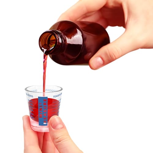 Kolder Mini Measure Heavy Glass, 20-Incremental Measurements Multi-Purpose Liquid and Dry Measuring Shot Glass, Blue, Set of 3 - color: Blue, size: Set of 3