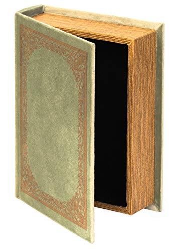 Vintiquewise Decorative Vintage Book Shaped Trinket Storage Box - Antique Green - color: Antique Green