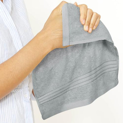 Utopia Towels 12 Pack Premium Wash Cloths, 12x12 in, 100% Cotton, Cool Grey | Highly Absorbent Soft Feel Lightweight Washcloths - Premium Ring Spun Cotton, Ideal for Bathroom, Spa, Gym & Face - color: Cool Grey