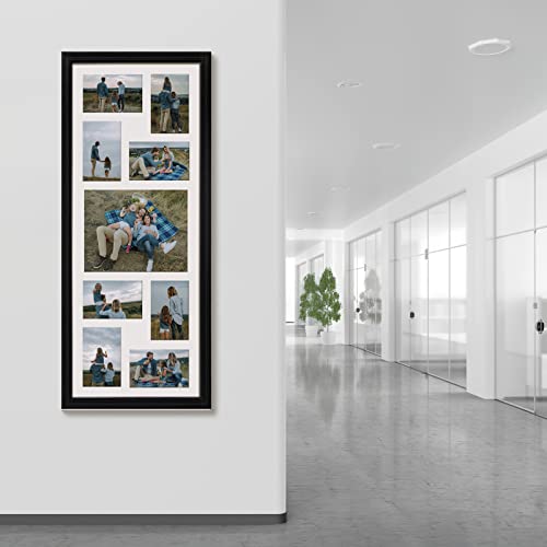 WIFTREY 2 Pack 4x6 Picture Frames Collage with 9 Openings, Display Eight 4 x 6 Pictures and One 8x10 Photos for Wall Mounting, Black - color: Black, size: 9 Openings - 2 Pack