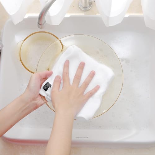 Homaxy 100% Cotton Waffle Weave Kitchen Dish Cloths 18-Pack, White | 12 x 12 Inches, Ultra Soft Absorbent Dish Towels, Quick Drying Dish Rags with Hanging Loop - color: White, size: 12 X 12 - 18 Pack