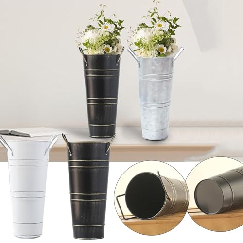 Metal Round Umbrella Stand Rack, Freestanding Umbrella Rack with Cane and Walking Stick Holder, Perfect for Entryway and Porch Use, Ideal Organizer for Home and Office (Black)