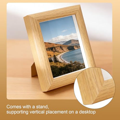 2x3inch Mini Picture Frames Set of 2,Wood Photo Frame for Fujifilm Instax