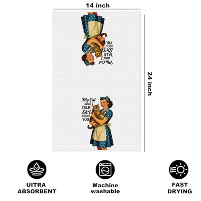 Jztco Funny Kitchen Towels, Funny Dish Towels for Women Mom - color: Multi 1576
