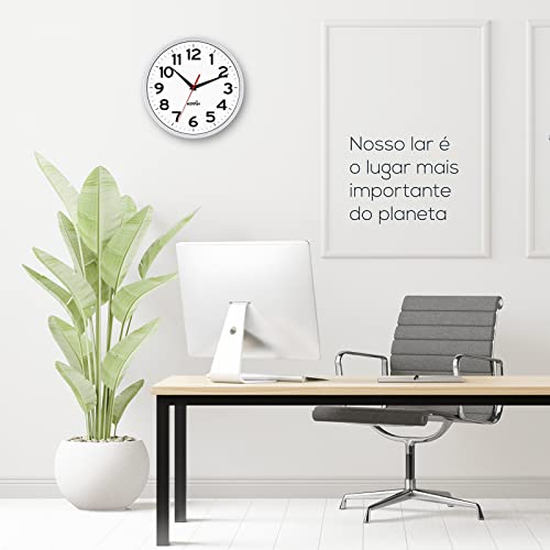10 Inch Wall Clock, 2Pack Silent Non Ticking Battery Operated Clocks | Silver Analog Clock| Living Room, Office, Classroom, Bedroom, Kitchen, Bathroom| Modern Simple Style| Easy to Read | Accurate - color: Silver, size: 10 inches