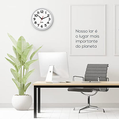 10 Inch Wall Clock, 2Pack Silent Non Ticking Battery Operated Clocks | Silver Analog Clock| Living Room, Office, Classroom, Bedroom, Kitchen, Bathroom| Modern Simple Style| Easy to Read | Accurate - color: Silver, size: 10 inches