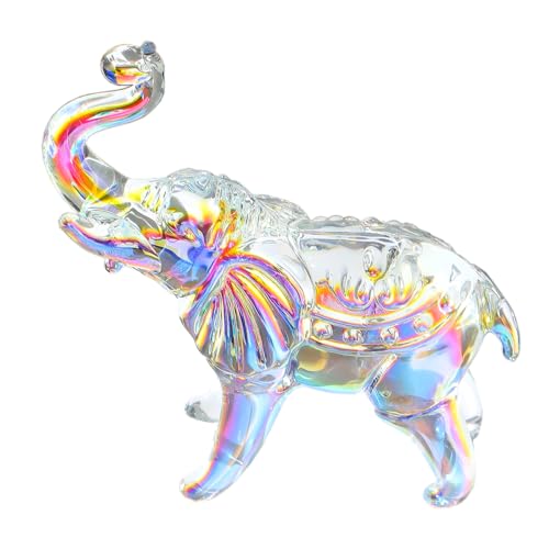 Ornalrist Clear Crystal Elephants Figurines Glass Decor Animal Figurines | Elephant Gifts for Women, Collectible Figurines Paperweights Elephant Birthday Christmas for Mom Friends - color: Clear