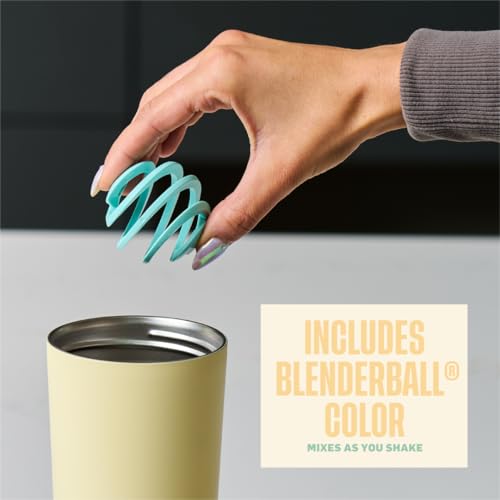 BlenderBottle Tumbler 2-in-1 Stainless Steel Shaker Bottle 24 oz, Mellow | Leak-Proof with Straw Removed | Blenderball Whisk Technology | Sip or Chug Spout | Protein | Greens | Hydration - color: Mellow, size: 24 Ounces