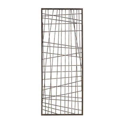 INK+IVY Savoy Wall Art Living Room Décor - Modern Abstract Metal Wire Design Home Accent Entry Way Decoration Ready to Hang Panel for Bedroom, 13.8"W x 0.79"D x 35.4"H, Gold Black - style: Savoy