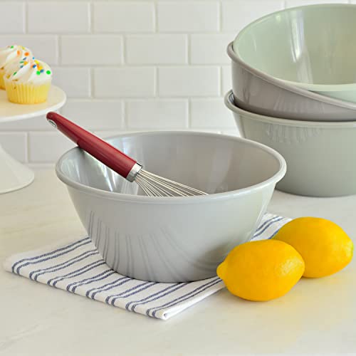 Youngever 11 inch 120 Ounce Plastic Mixing and Serving Bowls, Large Popcorn Bowls, Salad Bowls, Chip and Dip Serving Bowls, Set of 9 (Urban) - color: Urban