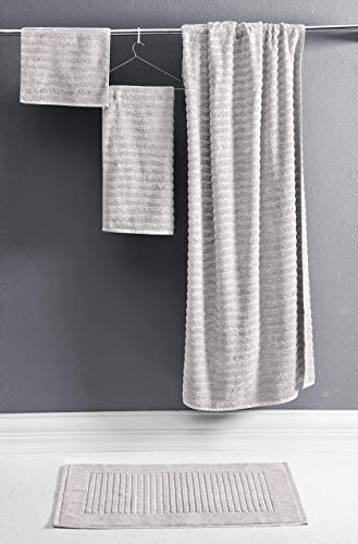 CTT - 2 Piece Bathroom Rugs Set, 100% Cotton Bath Mats, Comfy & Highly Absorbent Bathroom Floor Mats, Machine Washable | 20"x32" (Color) - color: Platinum