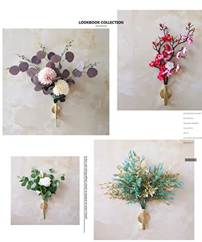 Modern Dried Flower Holder - Wall Mounted Flower Tube for Display on Door, Wall, Porch - color: Gold