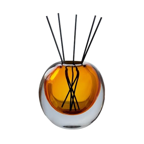Amber Glass Vase, DIY Empty Reed Diffuser Bottle for Essential Oils, 200mL, Aromatherapy, Modern Home Decor, AV1533 - color: Amber
