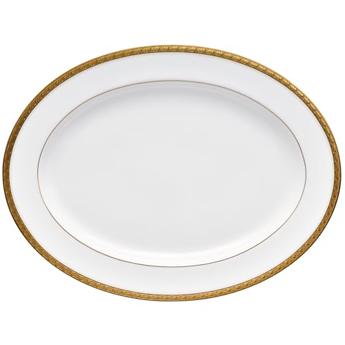 Noritake Charlotta Gold Oval Platter, 14"