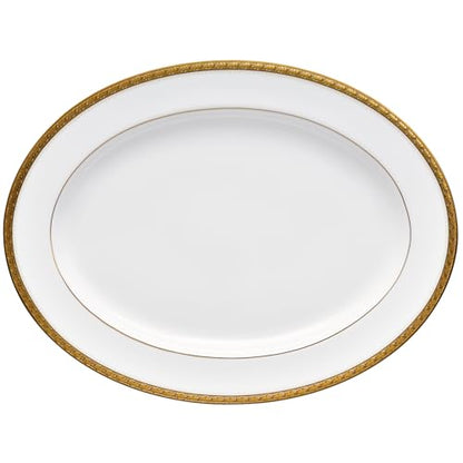 Noritake Charlotta Gold Oval Platter, 14"
