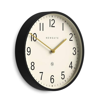 NEWGATE® Universal wall Clock | Large Metal Modern Classic Clock | 17" | Deep case in matt Black | Arabic Numbers | Mid-Century Style for Kitchen, Living Room or Office - style: Arabic
