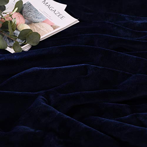 NANPIPER Sherpa Blankets Navy Blue - color: Navy Blue, size: Twin