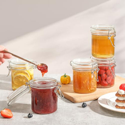 ComSaf Small 8 oz Glass Jars with Airtight Lids 12 Pack Jam Pantry | Jelly jars, Sourdough discard, Spices crafts, Pantry organization, Small size, Kitchen cabinet storage, Sourdough starter - size: 8oz*12