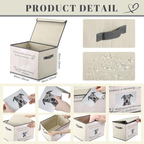 LemonRoad 16x12x12inch Memories Keepsake Box Celebration of Life Keepsake Box Funeral Baptismal Gift for Mementos Travel Loved Ones Treasured Keepsakes - color: Beige, style: Funeral