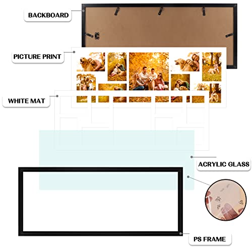 WIFTREY 2 Pack 4x6 Picture Frames Collage with 9 Openings, Display Eight 4 x 6 Pictures and One 8x10 Photos for Wall Mounting, Black - color: Black, size: 9 Openings - 2 Pack
