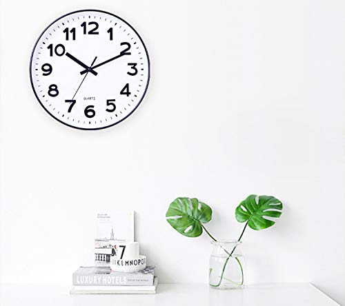 Foraineam 2 Pieces 12-Inch Wall Clock Silent Non Ticking Battery Operated Decorative Quartz Clock for Home Office School