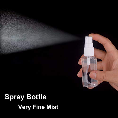 Exptolii Spray Bottle, 1oz/30ml Small Plastic Fine Mist Spray Bottles, Mini Empty Travel Bottles with Funnels and Labels 6 Pack - size: 6pack-30ml-plastic